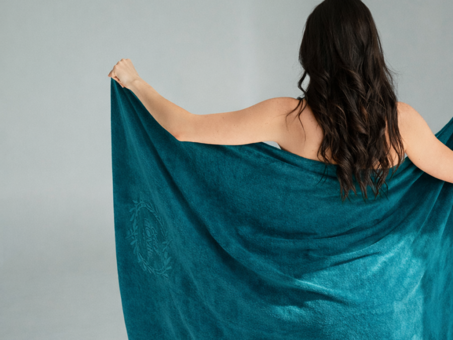 Prabanguos SPA ir paplūdimio mikropluošto rankšluostis smaragdinis