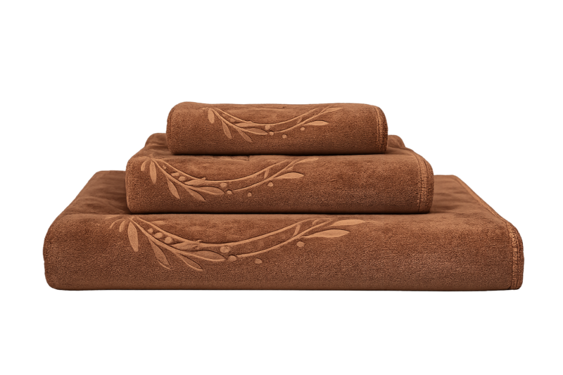 Mikropluošto rankšluosčių komplektas rudas – 3 dalių