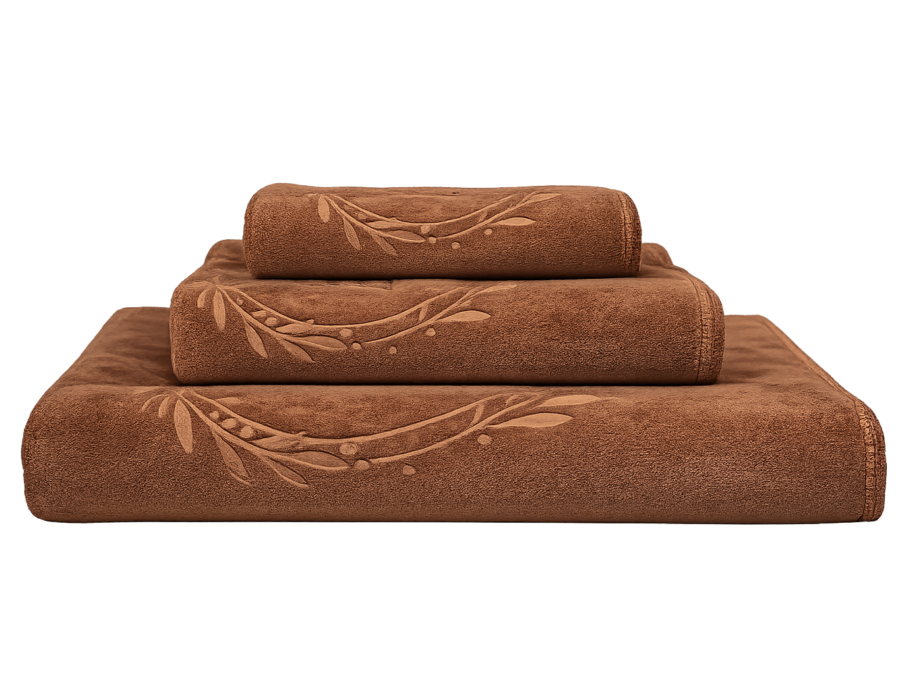 Mikropluošto rankšluosčių komplektas rudas – 3 dalių